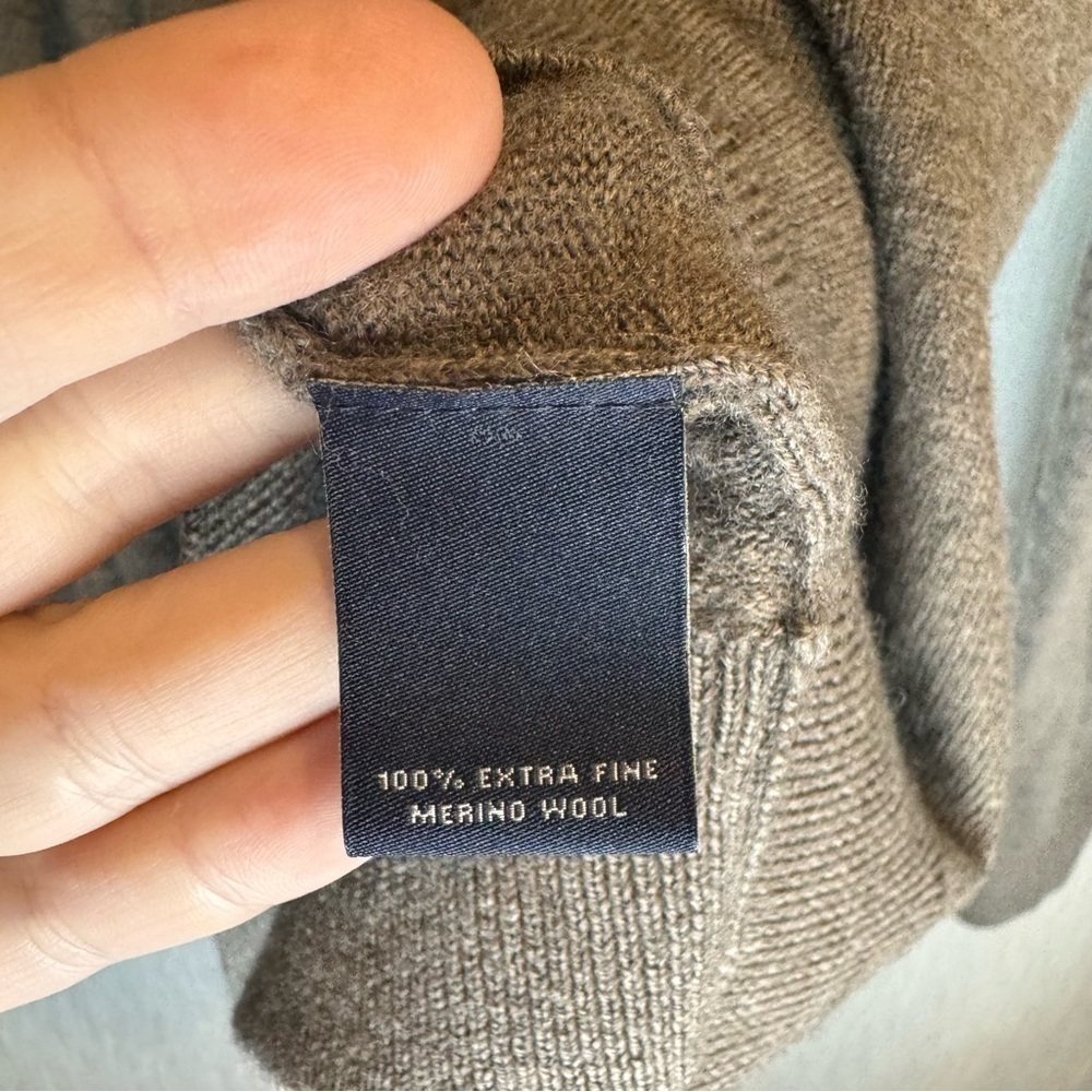 Hart Schaffner Marx Extra Fine Merino Wool Light Brown Sweater Men’s 2XB - Picture 3 of 4